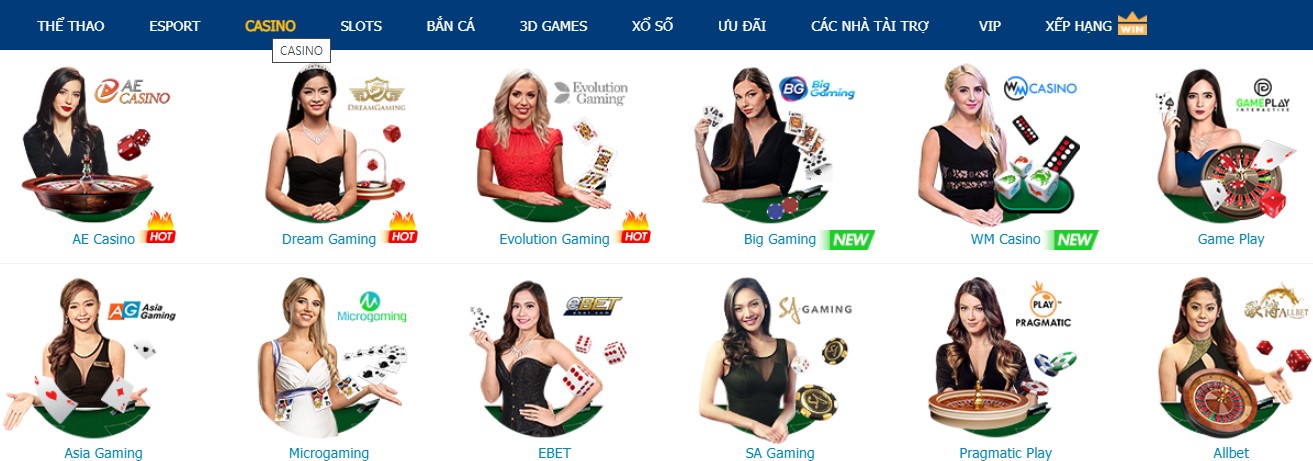 Game Casino tại nhà cái BK8