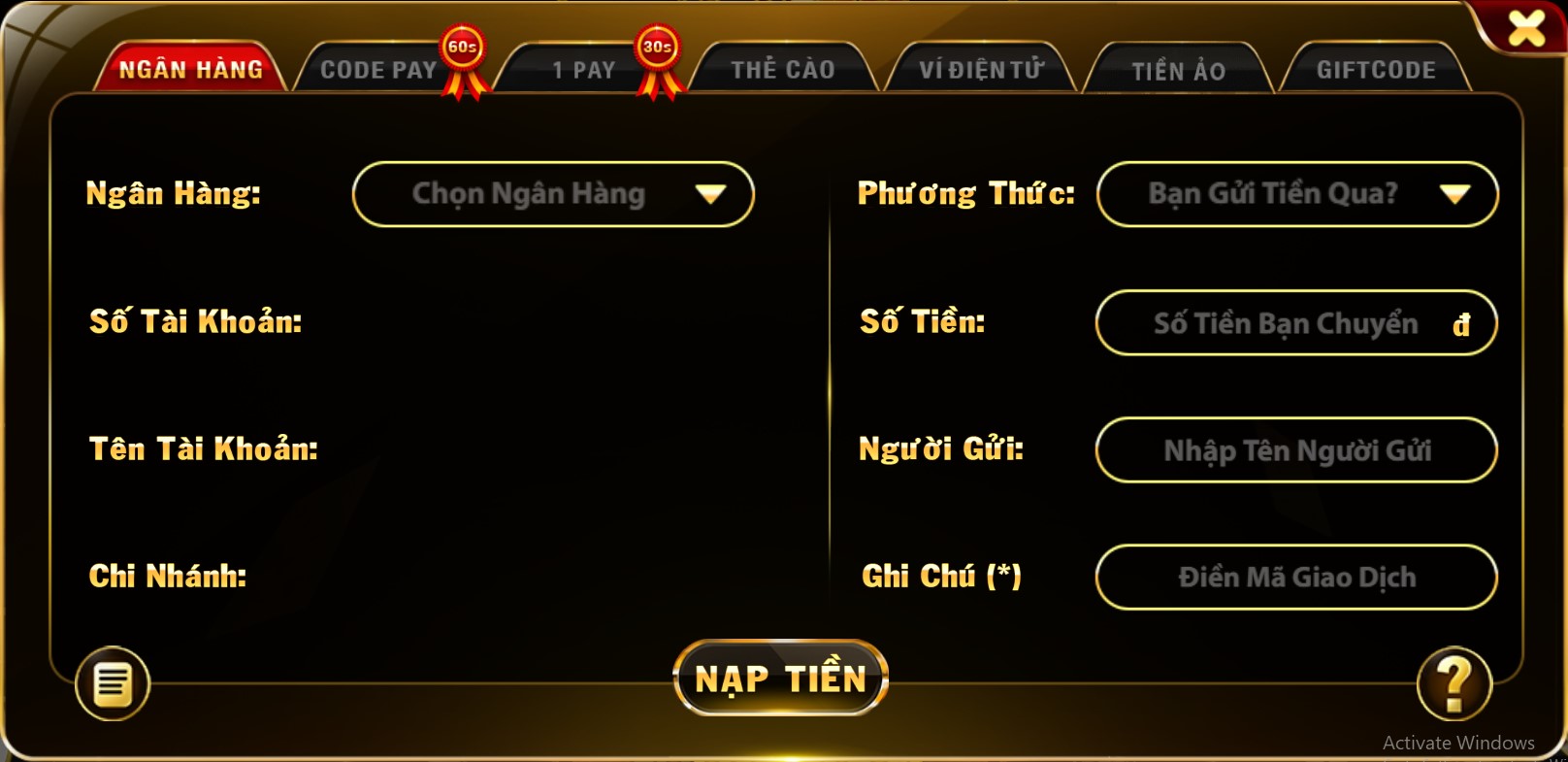 Nạp rút tiền tại Top88 rất đơn giản