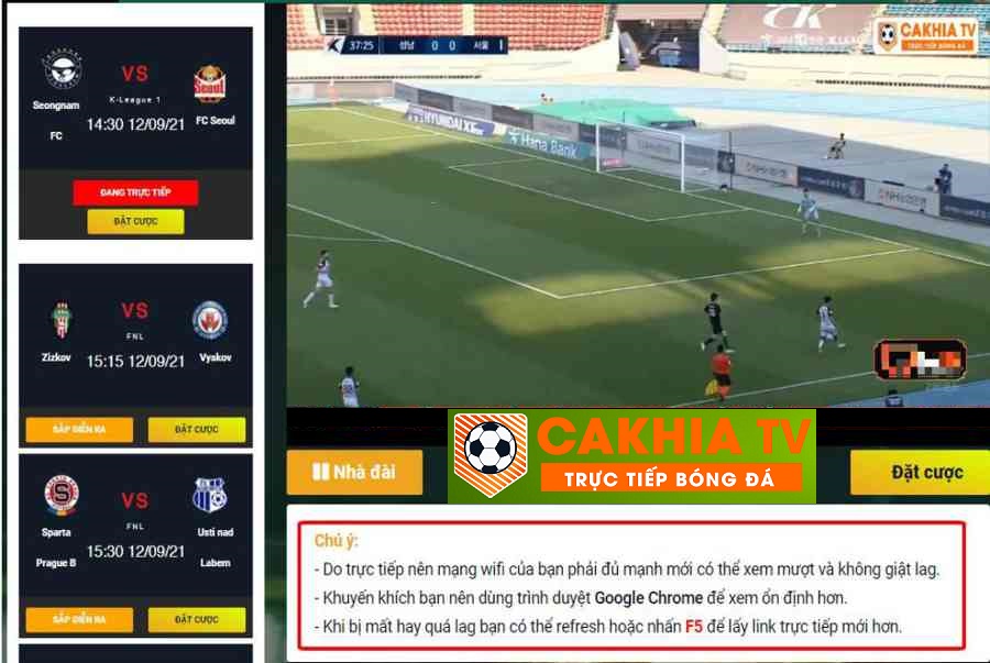 Cakhia6.link với nội dung live bóng đá xuyên suốt, hấp dẫn