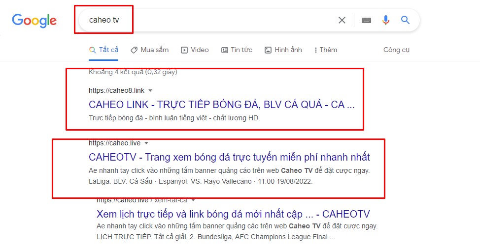 Xem bóng đá tại Caheo TV trên PC