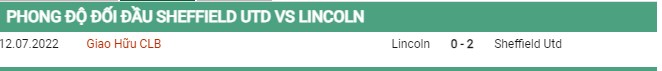 Thành tích đối đầu Sheffield United vs Lincoln